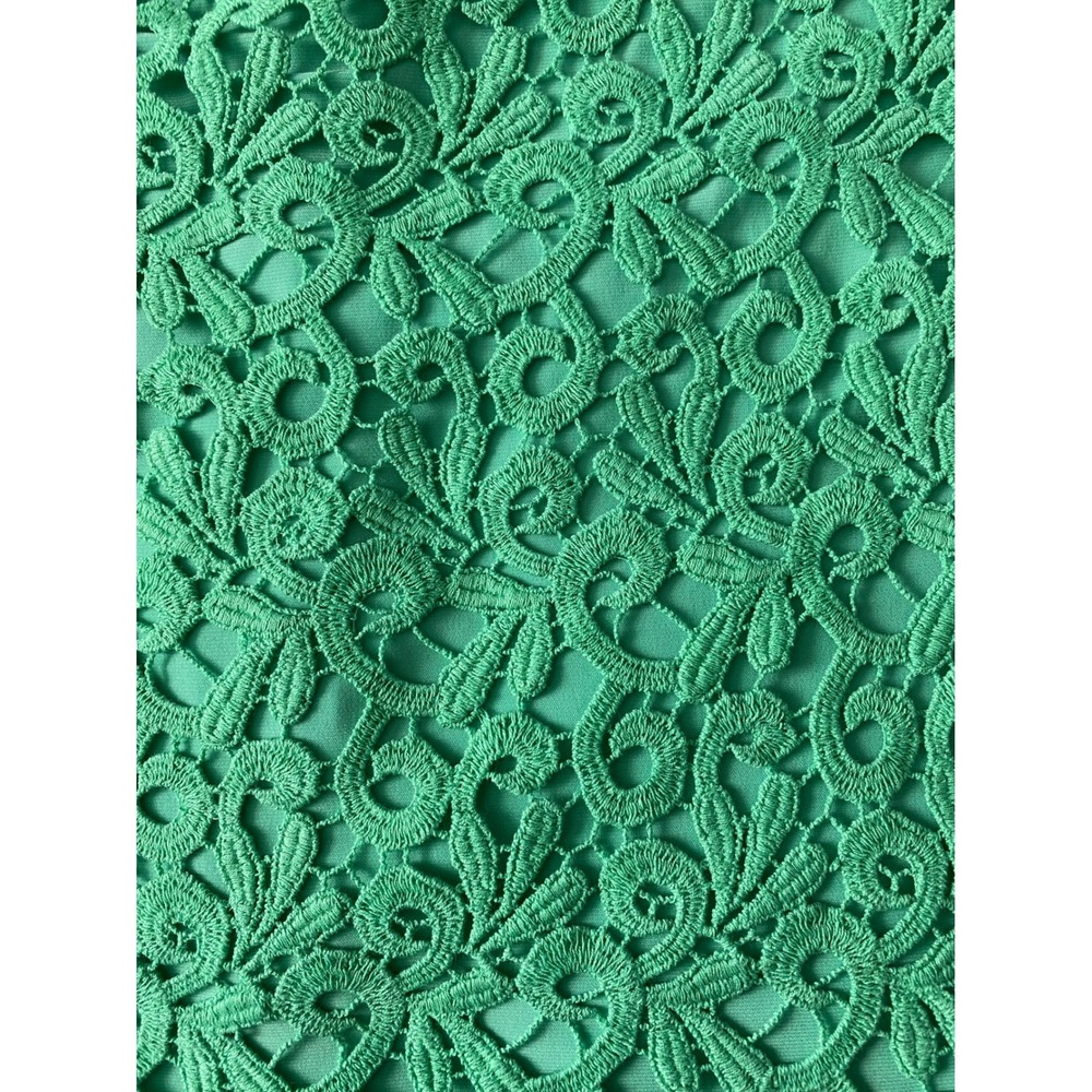 Ralph Lauren Mint Green Floral Eyelet Lace Sleeveles Sheath Party Dress 6 Preppy - Picture 6 of 12
